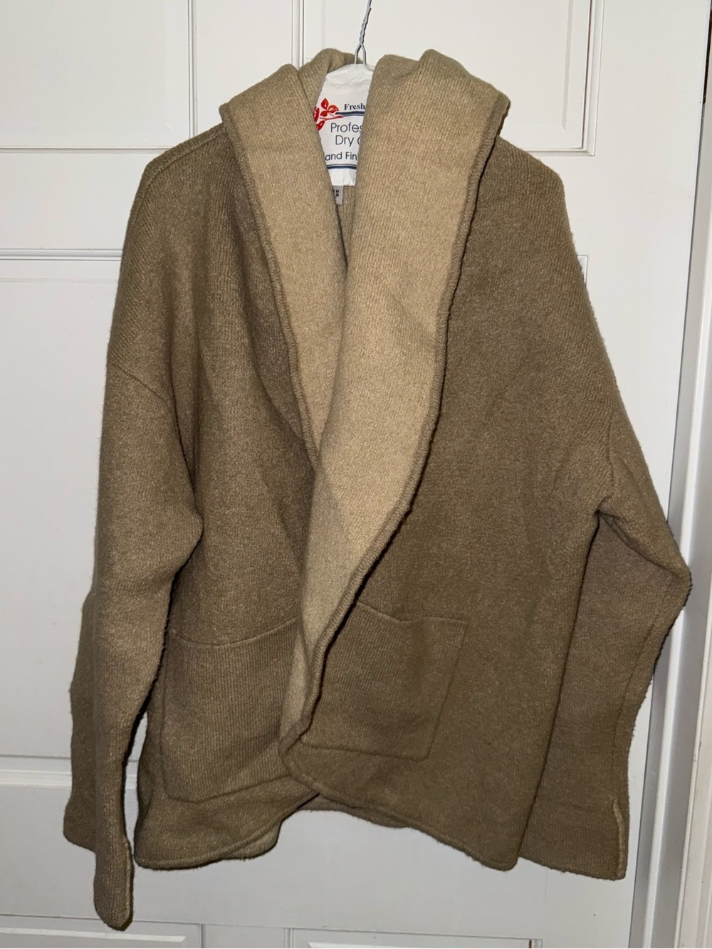 Marla Wynne Shawl Collar Sweater Cardigan - Tan